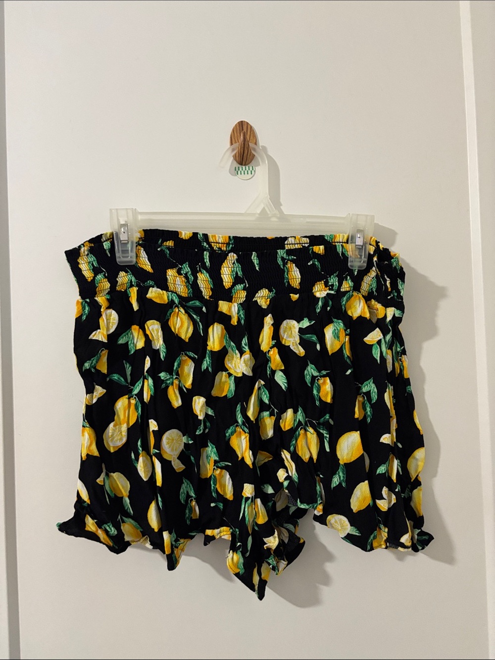 PINK Victoria's Secret Black Lemon-Print Shorts